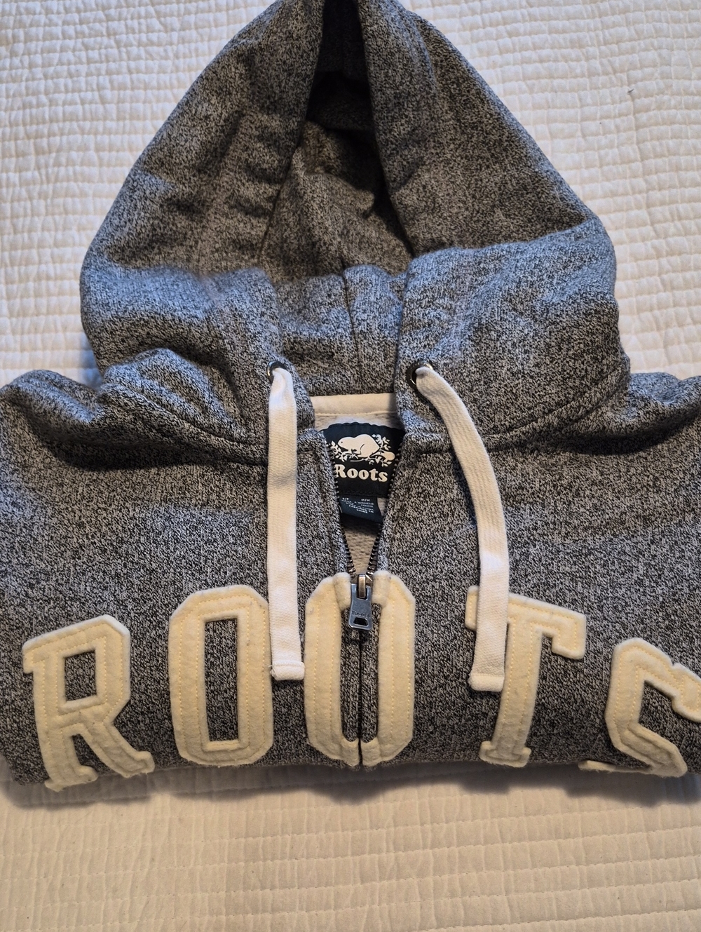 ROOTS Zip Hoodie Salt & Pepper Traditional Color S Men M Women